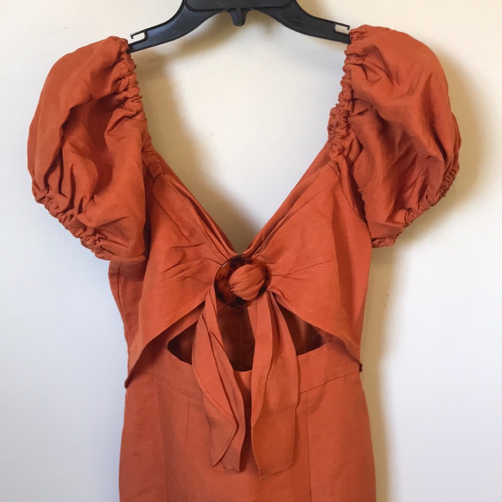 Significant Other•Solace Tie Bodice Linen Dress - Picture 6 of 12